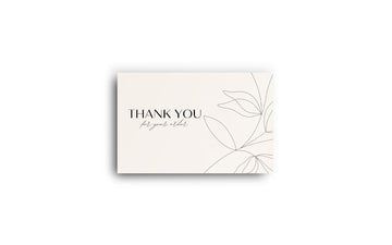 Minimalist modern thank you card